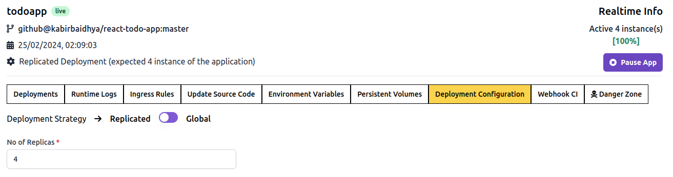 Deployment Configuration