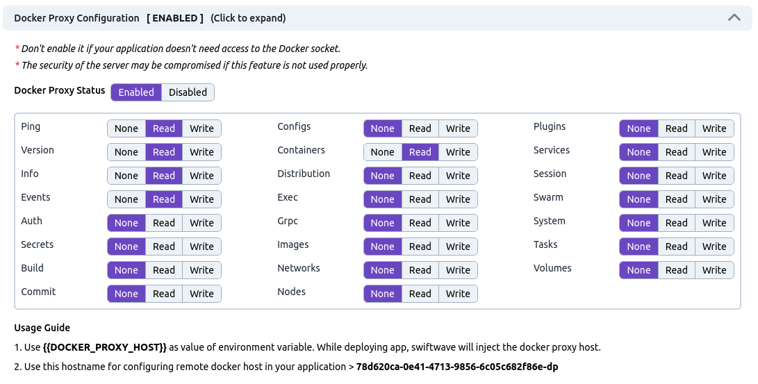 Docker Socket Proxy